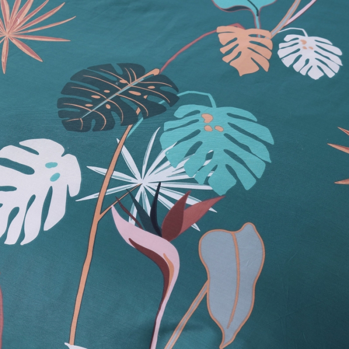 91家纺网 家纺一手货源 找家纺 OL全棉13372床盖夹棉四件套活性印染居家套件一见钟情-兰