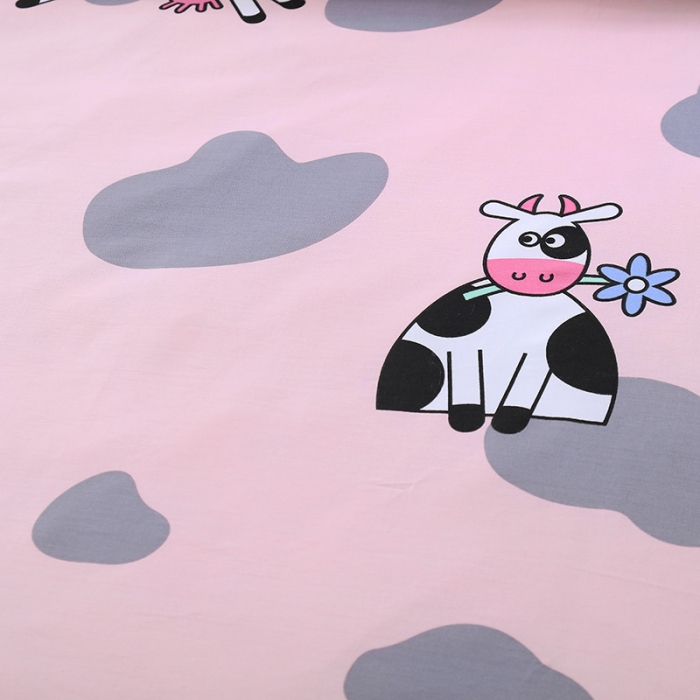 91家纺网 家纺一手货源 找家纺 OL全棉13372床盖夹棉四件套活性印染居家套件网红小妞粉