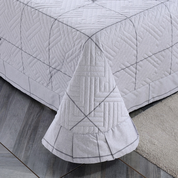 91家纺网 家纺一手货源 找家纺 OL新款13372全棉床盖夹棉四件套活性印染居家套件悄悄爱