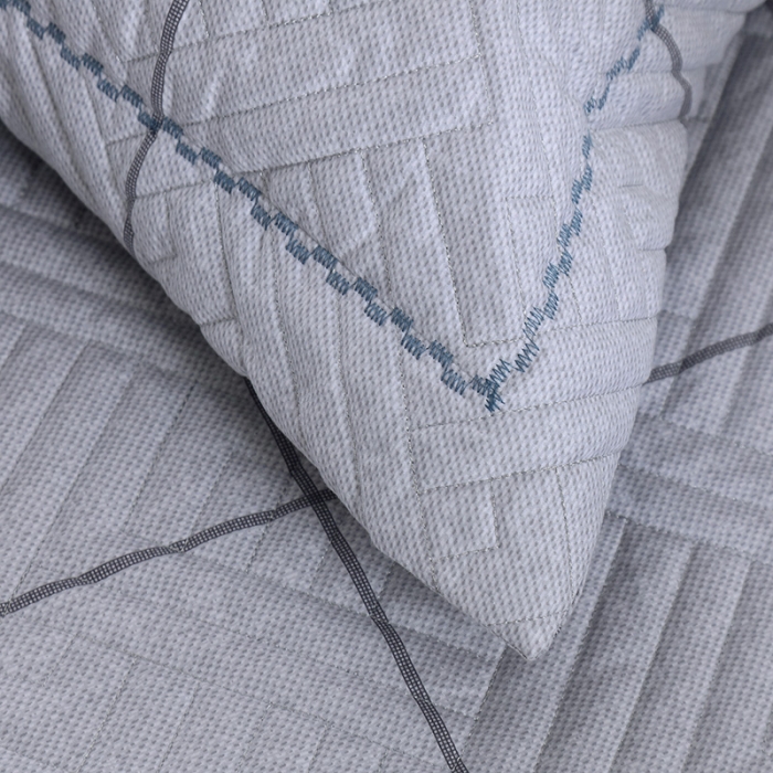 91家纺网 家纺一手货源 找家纺 OL新款13372全棉床盖夹棉四件套活性印染居家套件悄悄爱