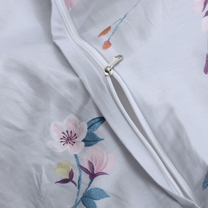 91家纺网 家纺一手货源 找家纺 OL新款13372全棉床盖夹棉四件套活性印染居家套件千山暮雪