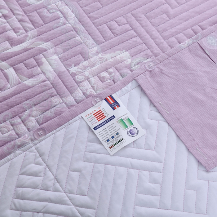 91家纺网 家纺一手货源 找家纺 OL新款13372全棉床盖夹棉四件套活性印染居家套件欧式风情