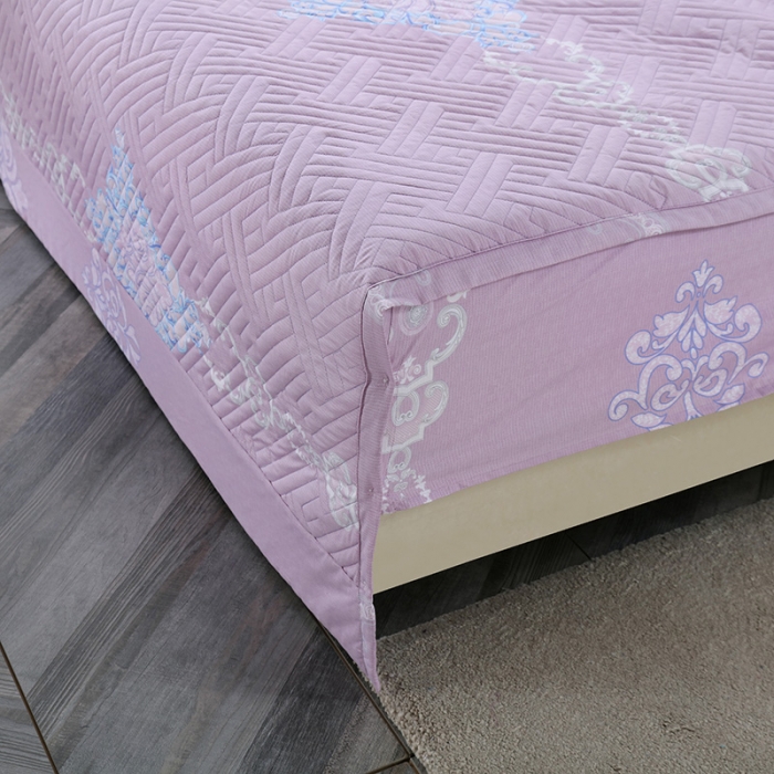 91家纺网 家纺一手货源 找家纺 OL新款13372全棉床盖夹棉四件套活性印染居家套件欧式风情