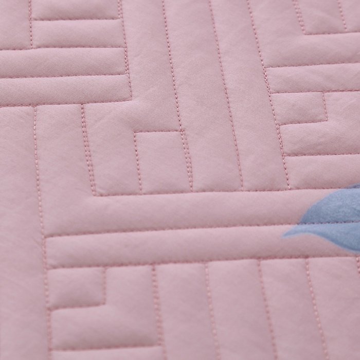 91家纺网 家纺一手货源 找家纺 OL新款13372全棉床盖夹棉四件套活性印染居家套件春晓-梦