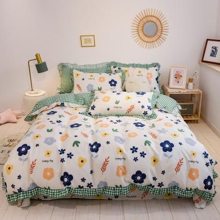 91家纺网 家纺一手货源 找家纺 （总）芯贝儿 2020新款全m小清新韩版四件套