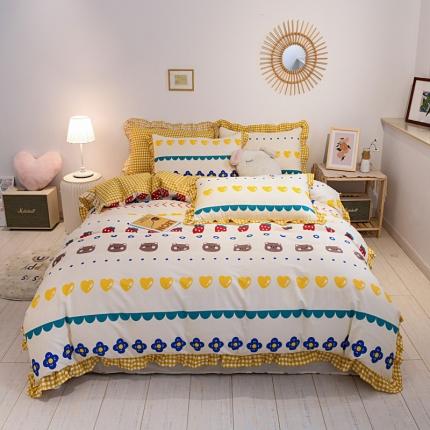 91家纺网 家纺一手货源 找家纺 （总）芯贝儿 2020新款全m小清新韩版四件套