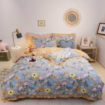 91家纺网 家纺一手货源 找家纺 （总）芯贝儿 2020新款全m小清新韩版四件套