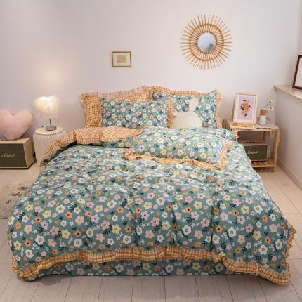 91家纺网 家纺一手货源 找家纺 （总）芯贝儿 2020新款全m小清新韩版四件套