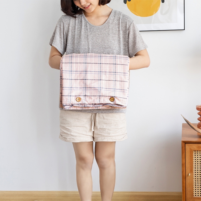 91家纺网 家纺一手货源 找家纺 北纬27度 2020新款英伦复古风全棉色织椰子扣四件套海曼