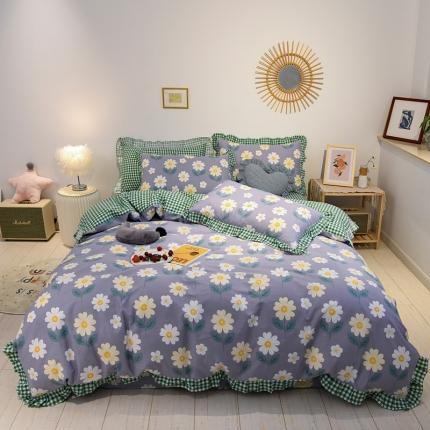 91家纺网 家纺一手货源 找家纺 芯贝儿 2020新款全m小清新韩版四件套花韵