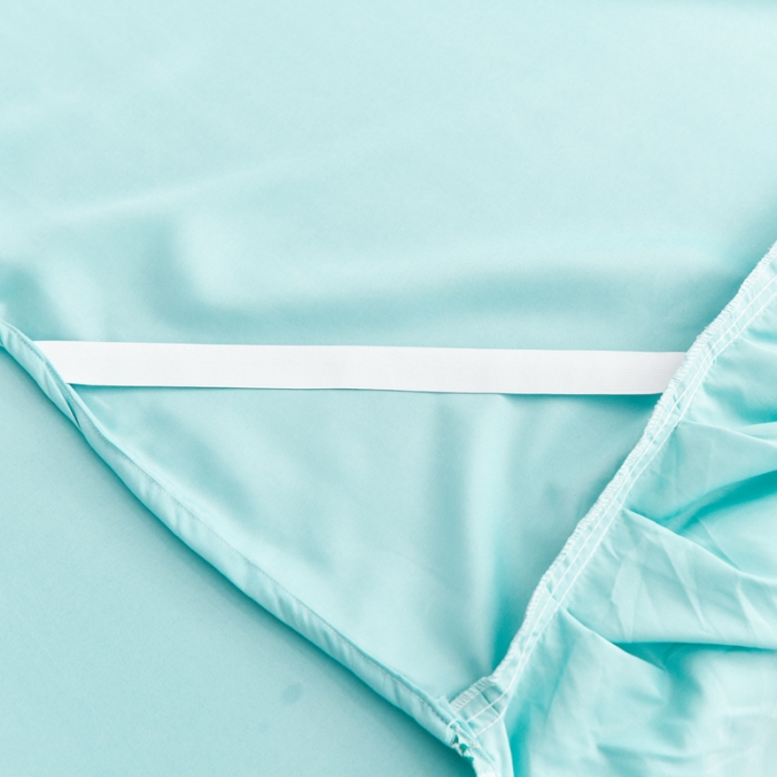 91家纺网 家纺一手货源 找家纺 金米诺 2020新款单层蕾丝床裙 淡雅青