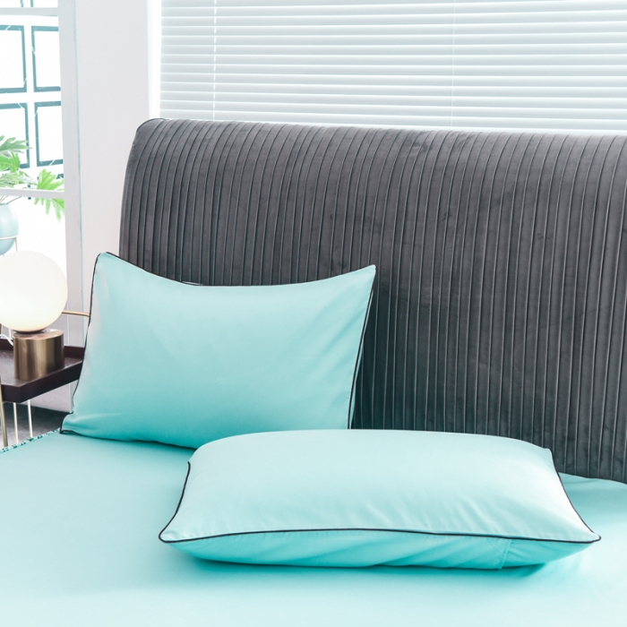 91家纺网 家纺一手货源 找家纺 金米诺 2020新款单层蕾丝床裙 淡雅青