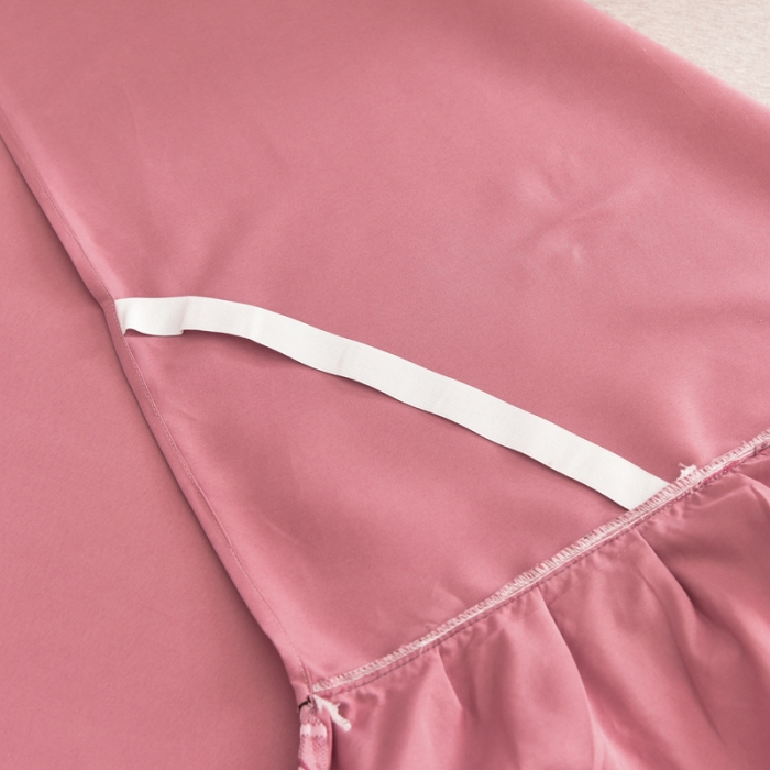 91家纺网 家纺一手货源 找家纺 金米诺 2020新款单层蕾丝床裙 豆沙