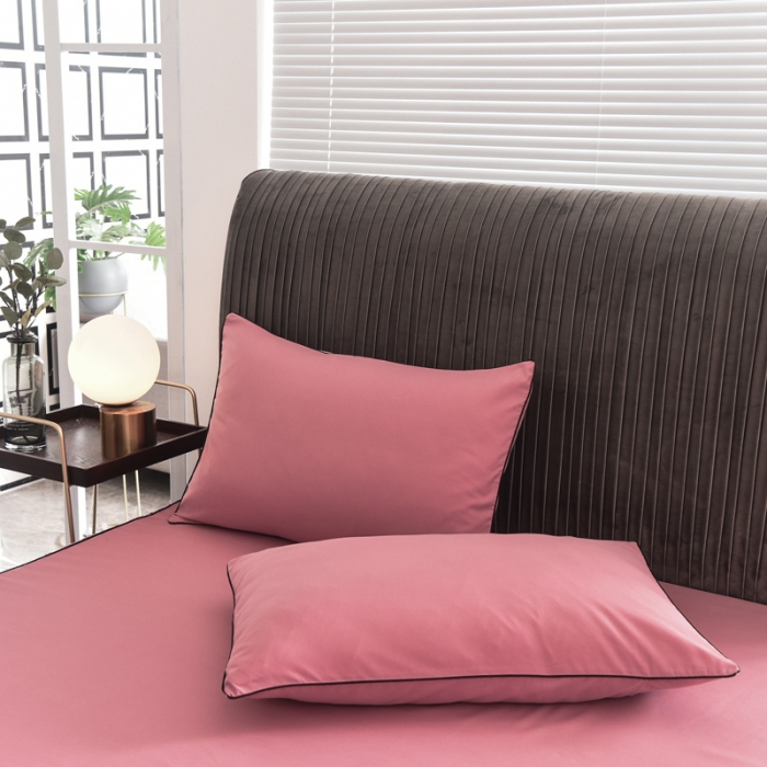 91家纺网 家纺一手货源 找家纺 金米诺 2020新款单层蕾丝床裙 豆沙