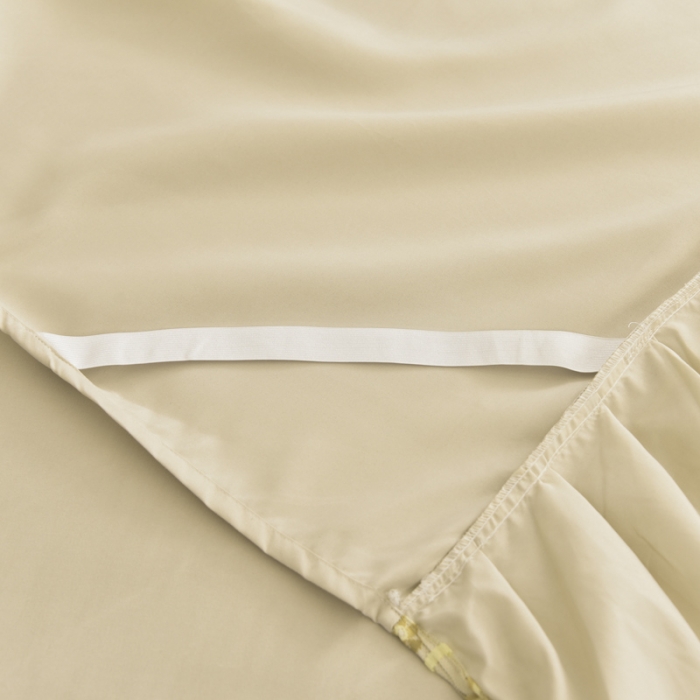 91家纺网 家纺一手货源 找家纺 金米诺 2020新款单层蕾丝床裙 黄色