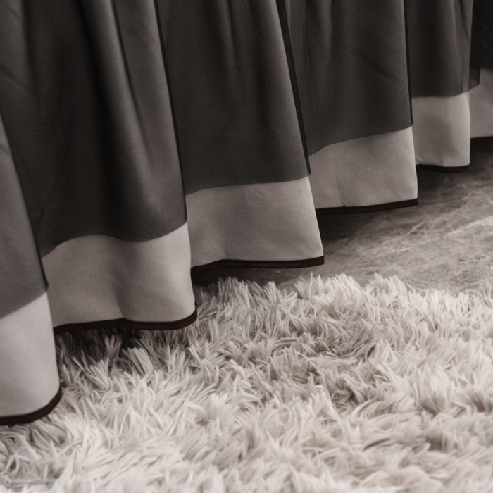 91家纺网 家纺一手货源 找家纺 金米诺 2020新款单层蕾丝床裙 灰色