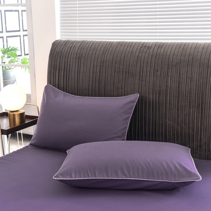 91家纺网 家纺一手货源 找家纺 金米诺 2020新款单层蕾丝床裙 烟熏紫