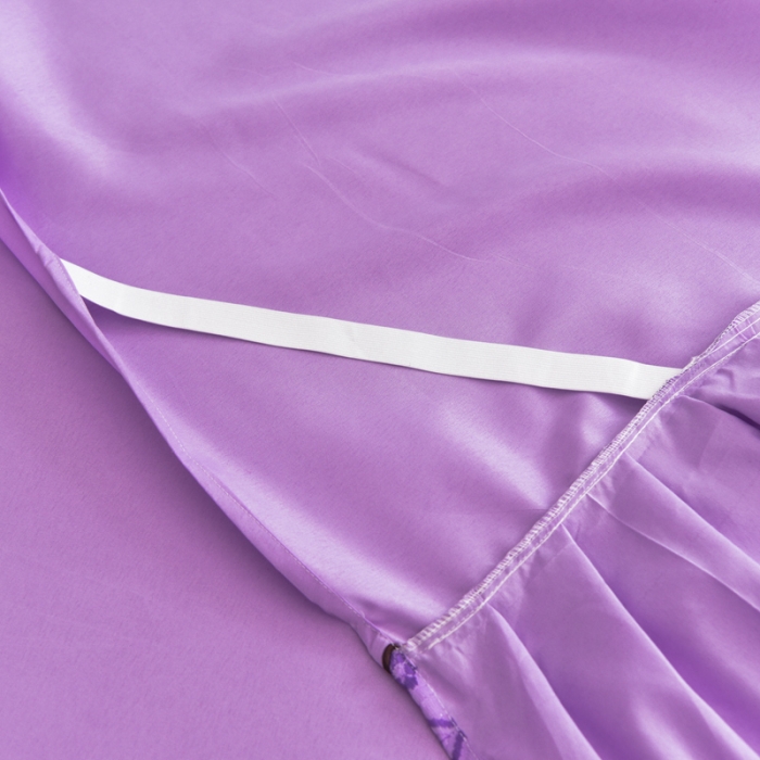 91家纺网 家纺一手货源 找家纺 金米诺 2020新款单层蕾丝床裙 紫色