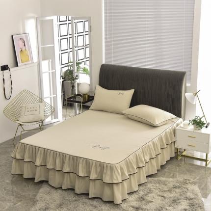 91家纺网 家纺一手货源 找家纺 （总）金米诺 2020新款双层绣花床裙