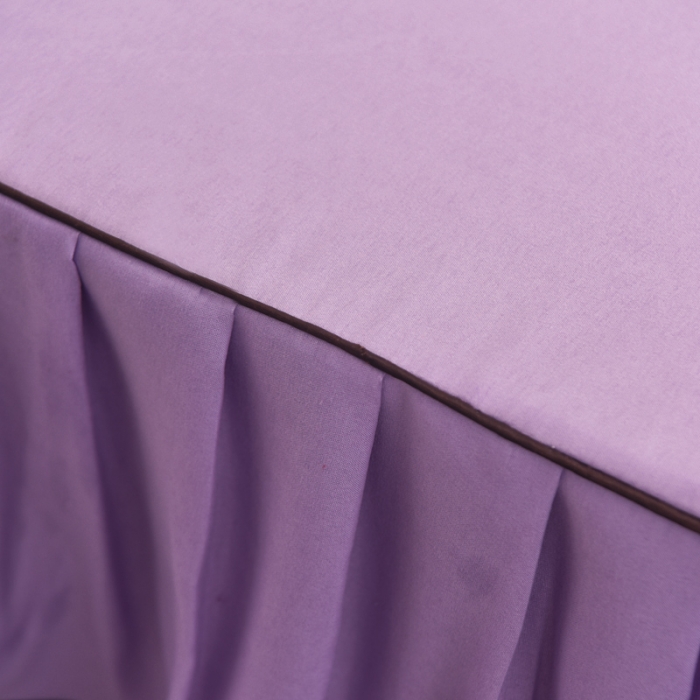 91家纺网 家纺一手货源 找家纺 金米诺 2020新款双层绣花床裙 紫色