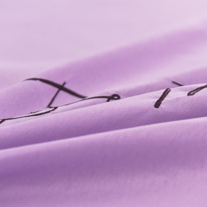 91家纺网 家纺一手货源 找家纺 金米诺 2020新款双层绣花床裙 紫色