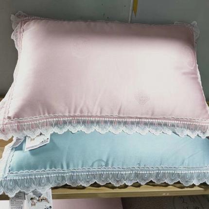 （总）剑桥枕业 孔雀蕾丝枕芯普通压缩单人枕头羽丝柔软枕