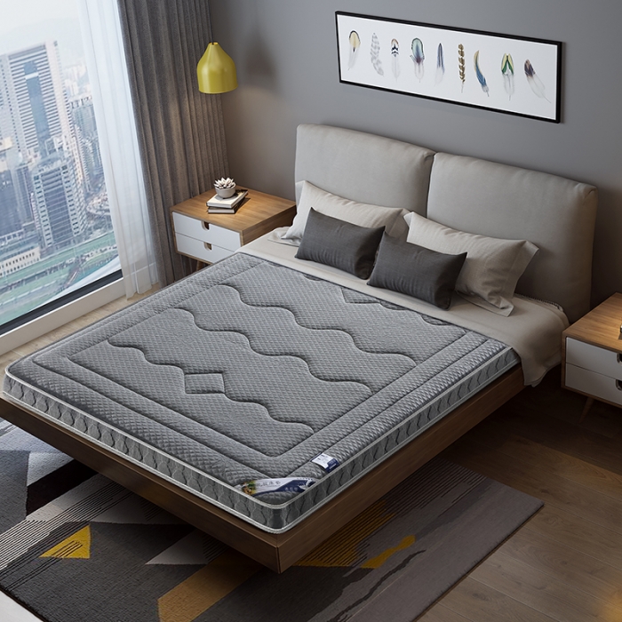 91家纺网 家纺一手货源 找家纺 时奥家纺 2020新款乳胶记忆海绵床垫竹炭纤维款 竹炭灰