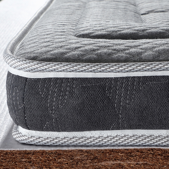 91家纺网 家纺一手货源 找家纺 时奥家纺 2020新款乳胶记忆海绵床垫竹炭纤维款 竹炭灰