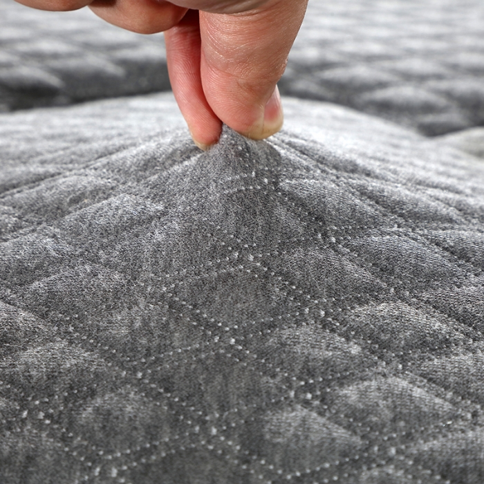 91家纺网 家纺一手货源 找家纺 时奥家纺 2020新款乳胶记忆海绵床垫竹炭纤维款 竹炭灰