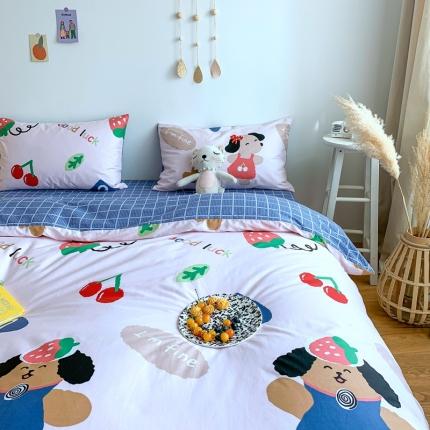 91家纺网 家纺一手货源 找家纺 （总）星期八 2020新款全棉13070亲子四件套系列