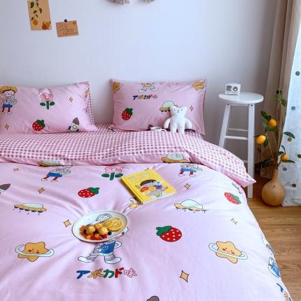 91家纺网 家纺一手货源 找家纺 （总）星期八 2020新款全棉13070亲子四件套系列