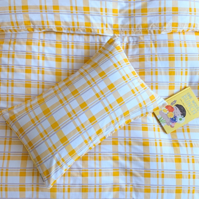 91家纺网 家纺一手货源 找家纺 星期八 2020新款全棉13070亲子四件套系列 黄格