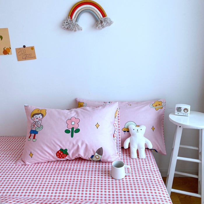 91家纺网 家纺一手货源 找家纺 星期八 2020新款全棉13070亲子四件套系列 童梦园