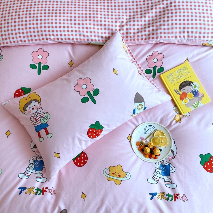 91家纺网 家纺一手货源 找家纺 星期八 2020新款全棉13070亲子四件套系列 童梦园