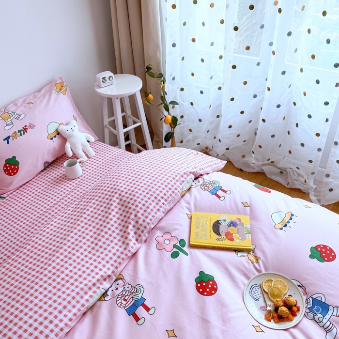 91家纺网 家纺一手货源 找家纺 星期八 2020新款全棉13070亲子四件套系列 童梦园