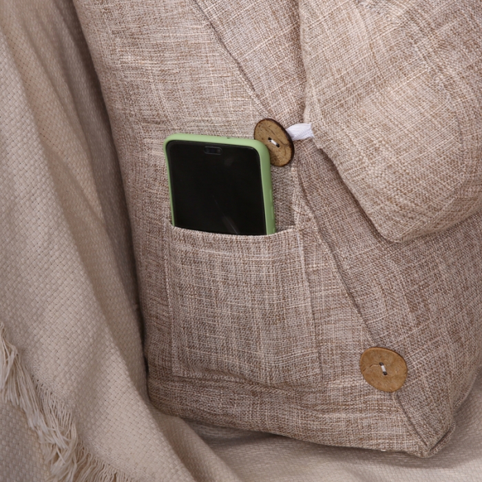 91家纺网 家纺一手货源 找家纺 2020新款棉麻三角靠垫 双人加长床头靠垫软包沙发靠枕抱枕