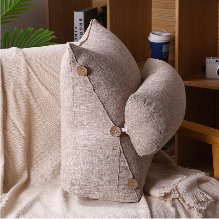 91家纺网 家纺一手货源 找家纺 2020新款棉麻三角靠垫 双人加长床头靠垫软包沙发靠枕抱枕