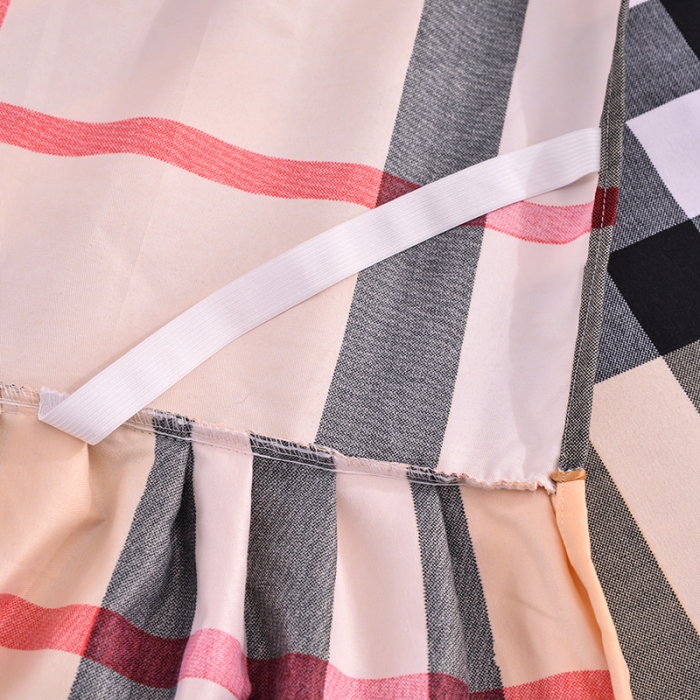 91家纺网 家纺一手货源 找家纺 梦柏 2020新款加厚磨毛四件套小版床裙款 经典格子