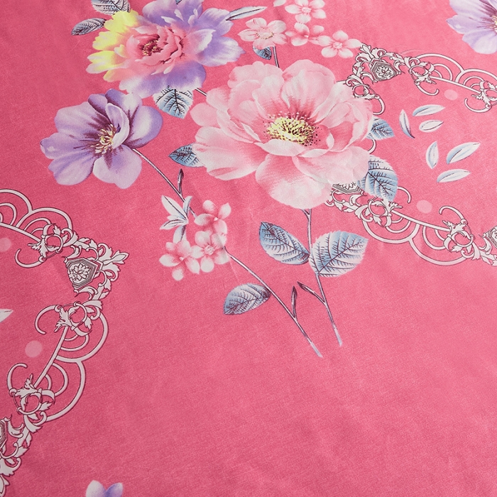 91家纺网 家纺一手货源 找家纺 梦柏 2020新款加厚磨毛四件套小版床裙款 牡丹仙子（粉）