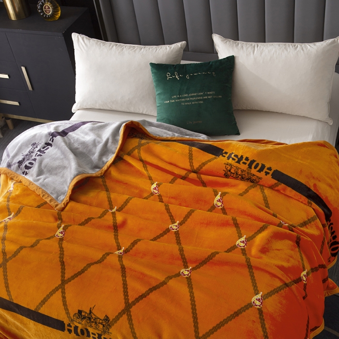 91家纺网 家纺一手货源 找家纺 卡奥轻奢复合毯子拉舍尔毛毯云毯法莱绒水晶绒毛毯 马赫拉