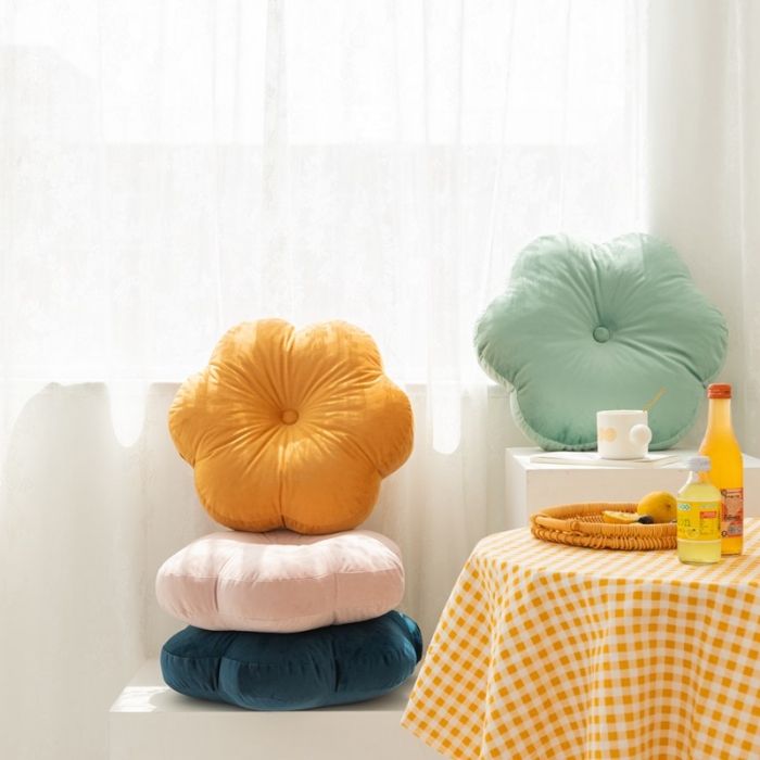 91家纺网 家纺一手货源 找家纺 （总）美茉新款小清新异型抱枕六边圆形靠垫加厚榻榻米圆形坐垫