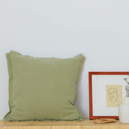 91家纺网 家纺一手货源 找家纺 （总）美茉韩式棉麻纯色飞边抱枕素色麻棉大腰靠样板房装饰靠垫