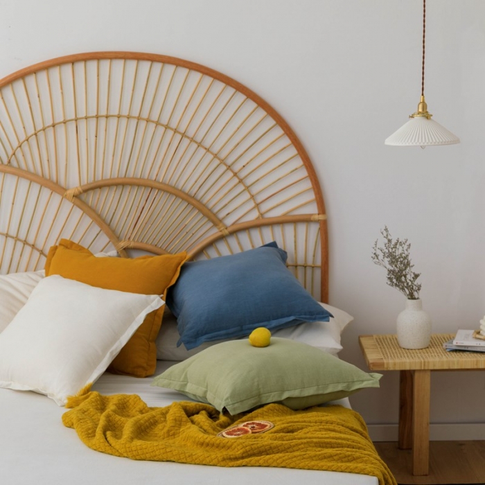 91家纺网 家纺一手货源 找家纺 美茉家居韩式棉麻纯色飞边抱枕素色麻棉大腰靠样板房装饰靠垫含芯 米白色