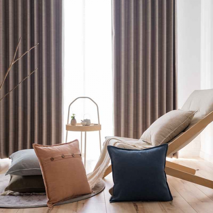 91家纺网 家纺一手货源 找家纺 （总）美茉家居日韩简约棉麻素色抱枕椰扣装饰纯色靠垫含芯可拆洗