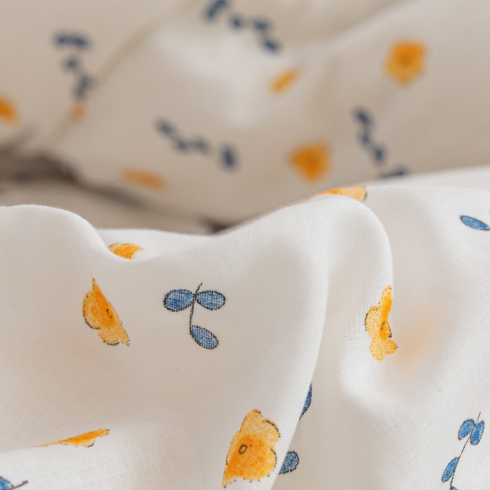 91家纺网 家纺一手货源 找家纺 2021A类全棉双层纱四件套纯棉三件套【小洋槐】