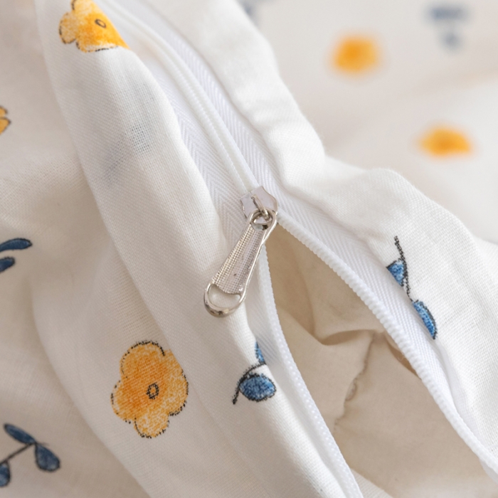 91家纺网 家纺一手货源 找家纺 2021A类全棉双层纱四件套纯棉三件套【小洋槐】