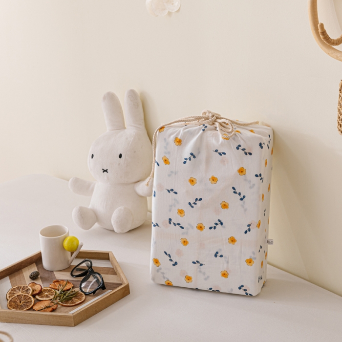 91家纺网 家纺一手货源 找家纺 2021A类全棉双层纱四件套纯棉三件套【小洋槐】