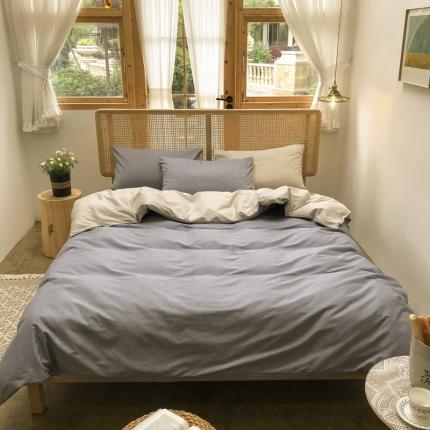 91家纺网 家纺一手货源 找家纺 （总）雲归梦 2020新款北欧风纯色全棉四件套