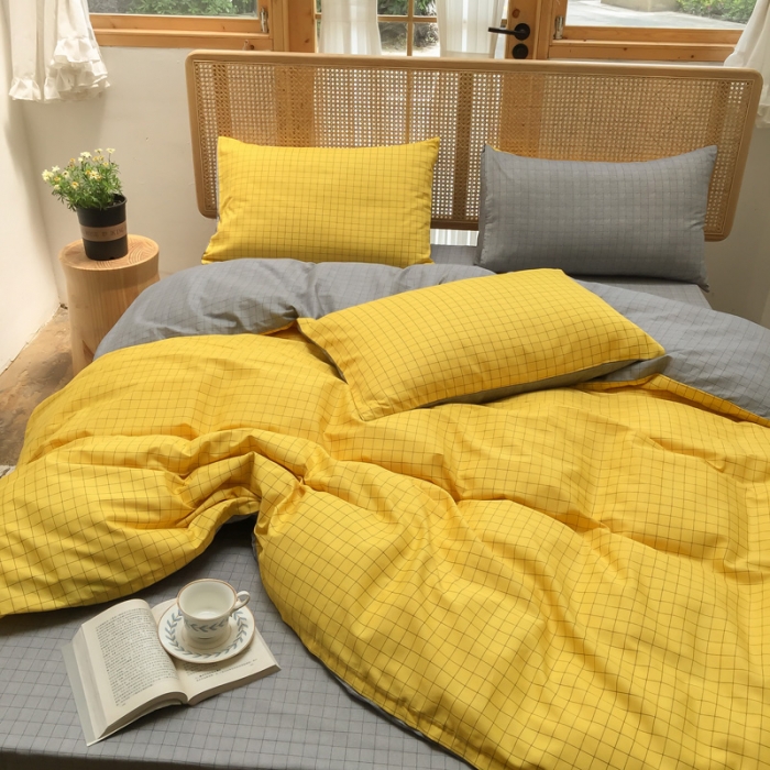 91家纺网 家纺一手货源 找家纺 （总）雲归梦 2020新款北欧风纯色全棉四件套