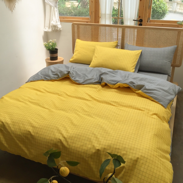 91家纺网 家纺一手货源 找家纺 （总）雲归梦 2020新款北欧风纯色全棉四件套